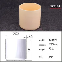 99.5% цилиндрический корундовый тигель/1200 мл 120120/термостойкость 1600 градусов/спеченный керамический тигель