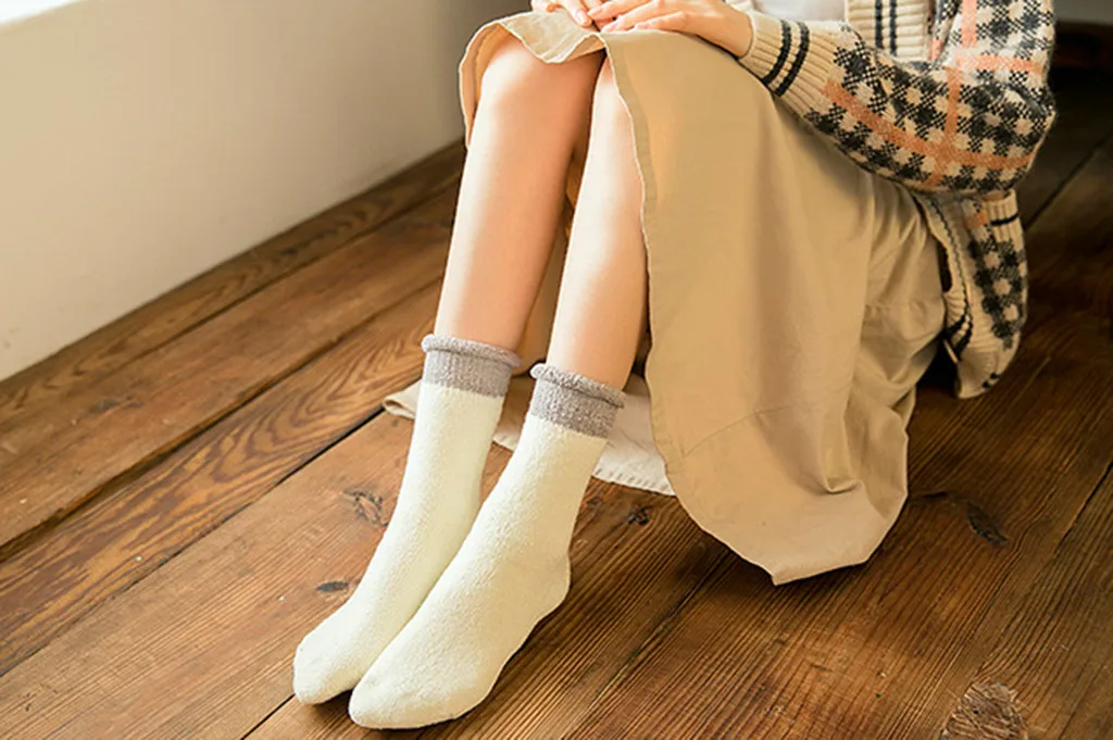 JAYCOSIN 2019 модные удобные женские зимние теплые модные однотонные Повседневные носки Stocke 11,27