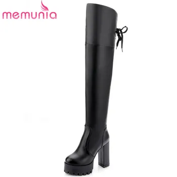 

MEMUNIA 2020 new fashion over the knee boots women zipper round toe platform shoes woman sexy long boots autumn winter boots