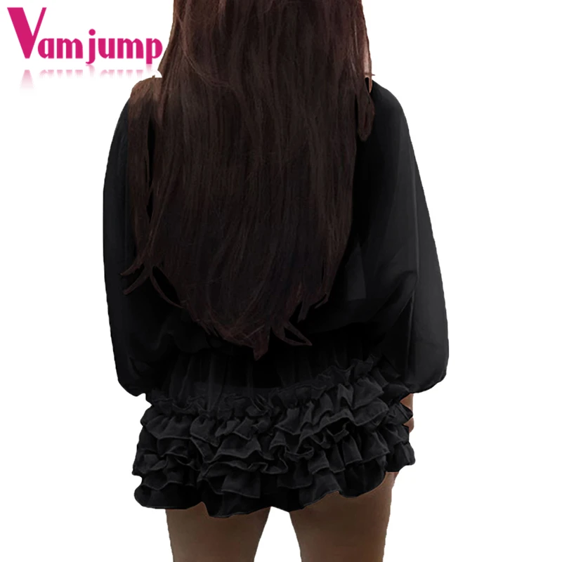 VamJump рукав летучая мышь шифон купальные костюмы с крышкой ИБП Пляжная 2018 Biquini