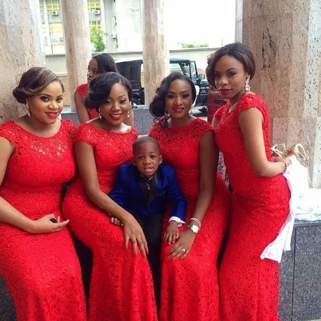 Cheap Plus Size Red Lace Long Bridesmaid Dresses mermaid Scoop Neck cap sleeve Zipper Floor Length Formal Dresses Women Dress 2015 Cheap Plus Size Red Lace Long Bridesmaid Dresses mermaid Scoop Neck cap sleeve Zipper Floor Length Formal Dresses Women Dress 2015