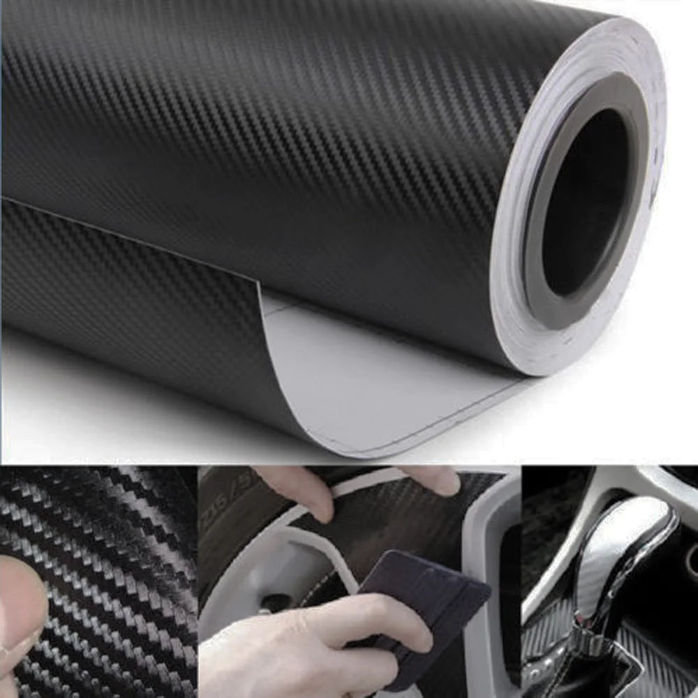 127 см X 30 Авто DIY 3D текстурированный углеродное волокно ПВХ рулон наклейки для