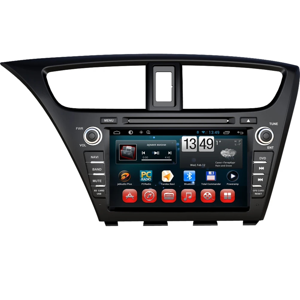

WANUSUAL 8" Android 6.0 GPS Navigation Radio Player for Honda Civic Left Driving 2014 with BT WIFI Quad Core 16G 1024*600 Maps