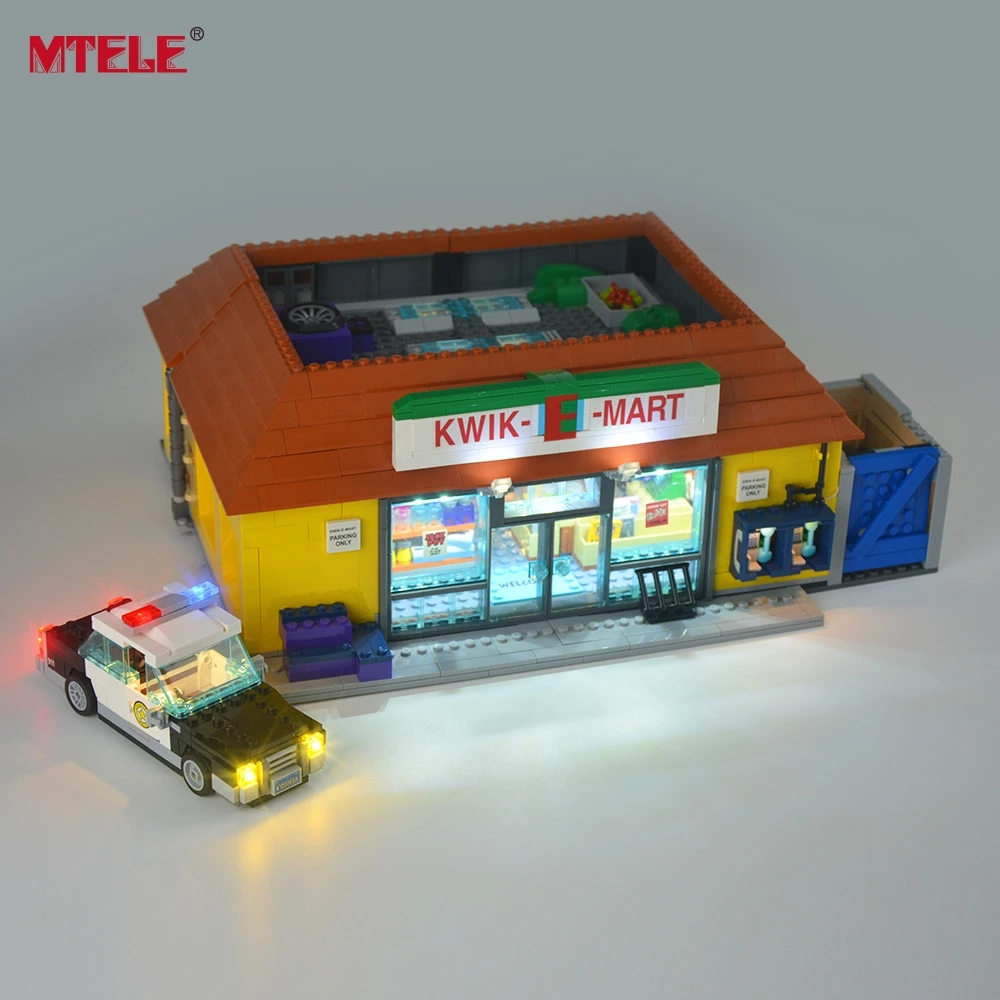 Conjunto de Luz Bloco de Construção Incluir o Modelo Led para 71016 Compatível com 16004 para Não Mtete Kwik-e-mart Loja Iluminação Kit 7 kwik-e-mart loja bloco de construção iluminação kit