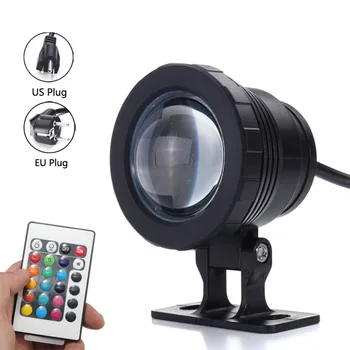 

10W RGB LED Underwater Spot Light IP68 Waterproof Pond Aquarium Lamp with Controller QJS Shop