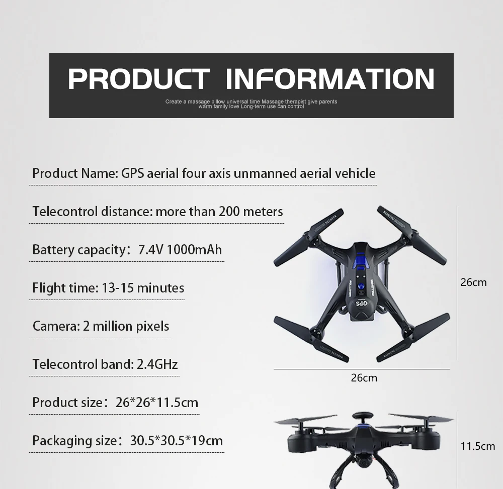 RC пульт дистанционного управления квадрокоптером дроном X191 с Камера HD 5,8G FPV gps режим RTH дрона с дистанционным управлением 4CH 2.0MP игрушка для