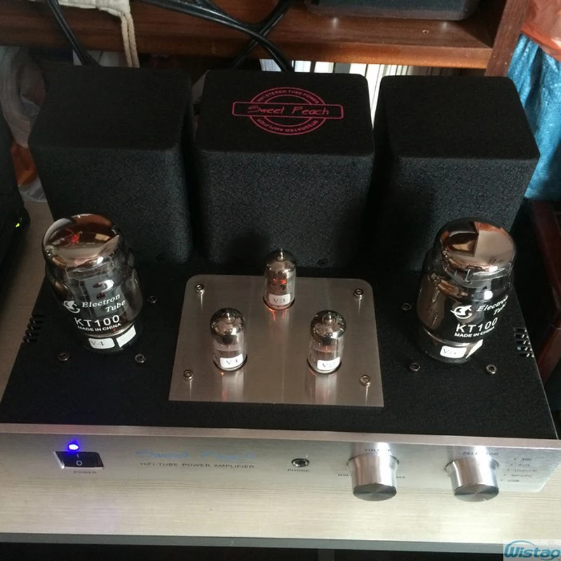 Трубный усилитель IWISTAO KT100 Power Stage 2x13 Вт триодное подключение класс A с концевым