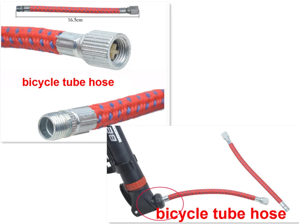 Schrader Valve+Bicycle Pump Extension Hose Bike Tire Inflator Head Presta