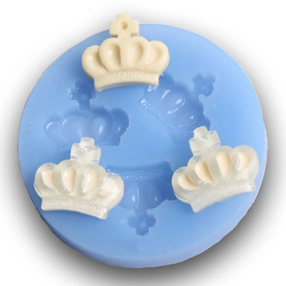 3 Cavity Silicone 3d Imperial Crown Cake Fondant Molds