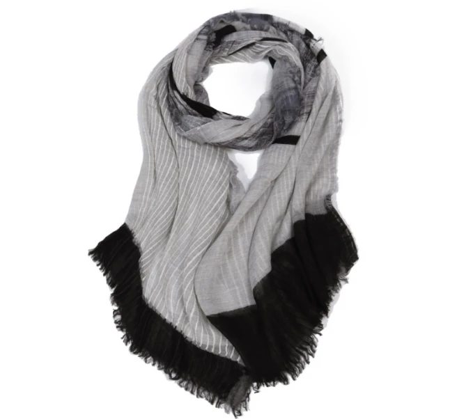 Naizaiga lnner Mongolia lamb wool women summer Sun block scarf winter stripe warm fashion shawl, DQYR102 - Цвет: 07