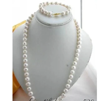 

Z2119 24" 11mm white round freshwater pearl necklace bracelet (A0516)