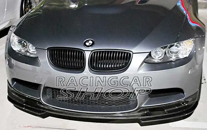 3D Style Real Carbon Fiber FRONT LIP SPOILER 3pcs/set  for BMW 3-Series E93 E92 M3 bumper 2008-2013