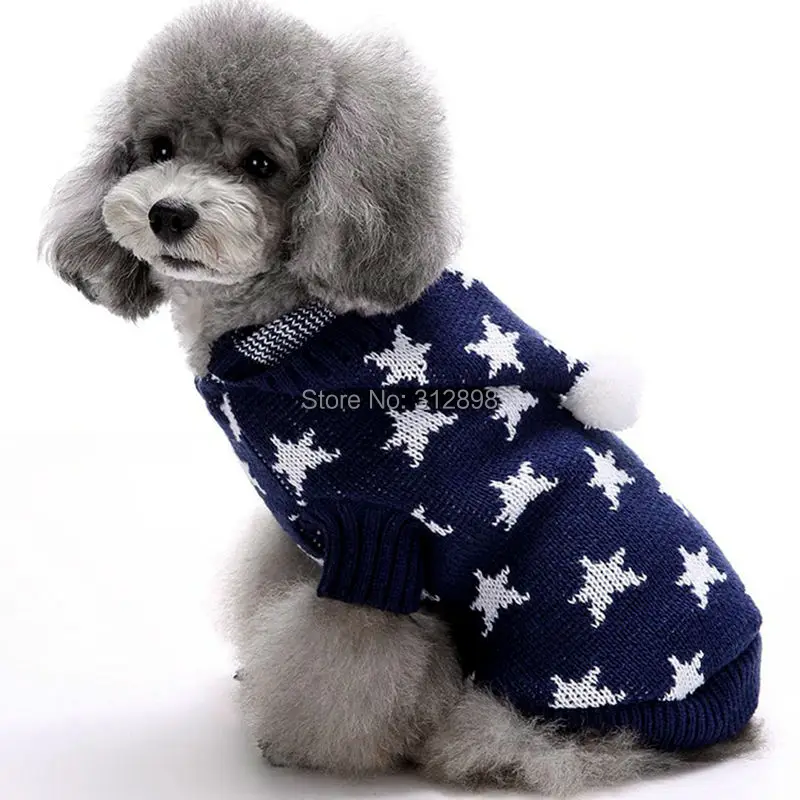 Одежда для домашних животных, модная теплая одежда для собак, вязаный свитер с капюшоном для маленьких животных, Рождественский костюм для щенков, чихуахуа, Мопсов XXS