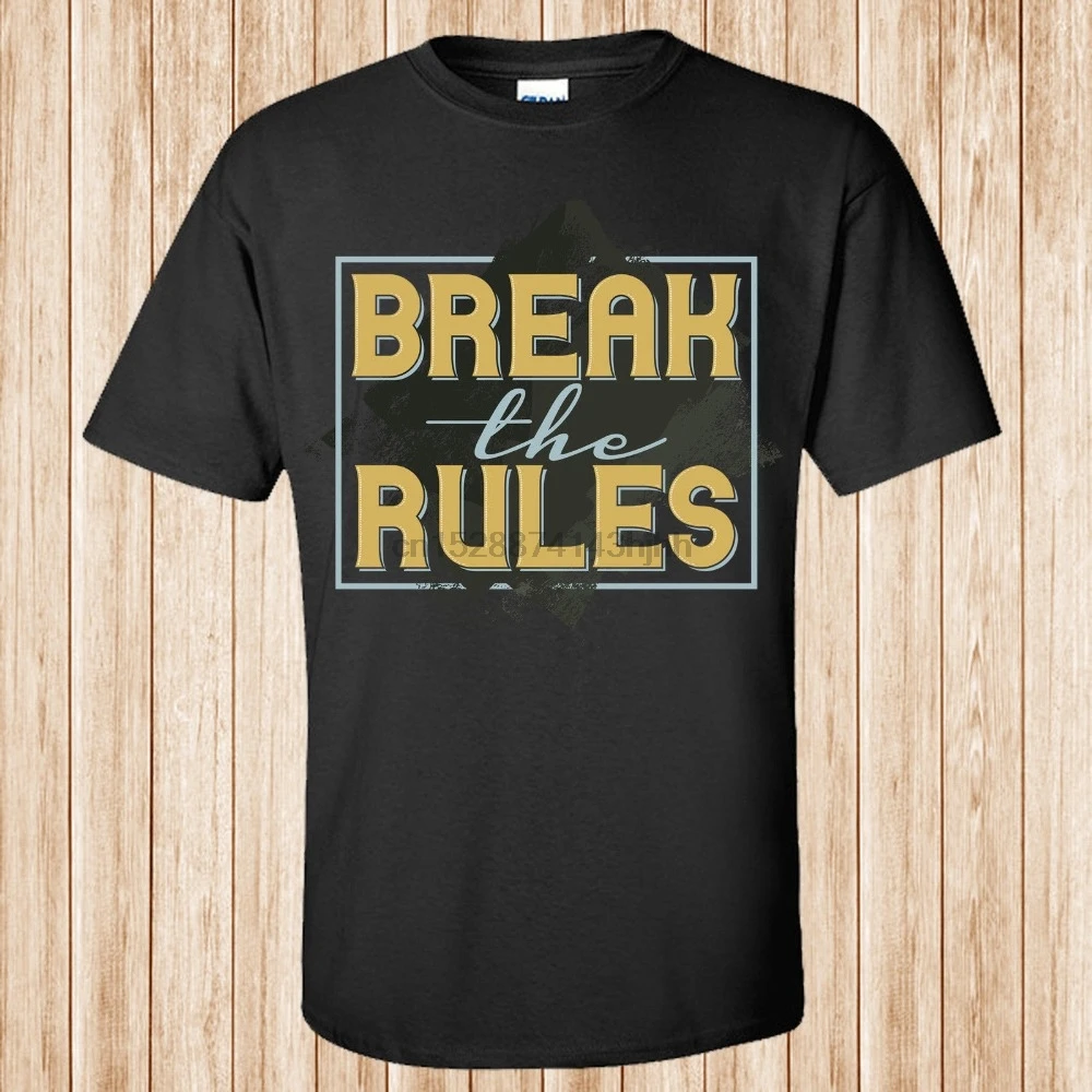 Мужская хлопковая футболка с коротким рукавом Break The Rules Новинка|Футболки| |