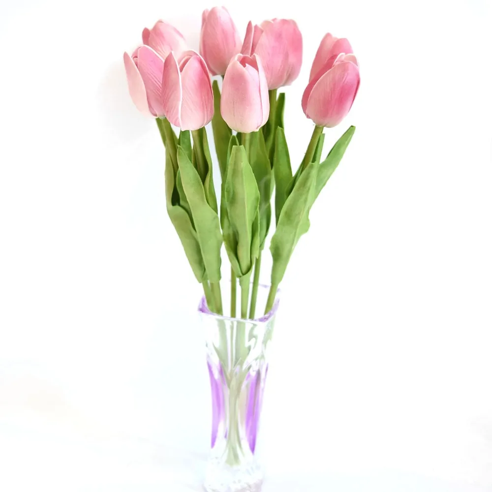 PU Latex Real Touch Fake Flower In Bulk 13.7\u002639;\u002639;Mini Artificial Tulip Flowers Wholesale 100 Pcs 