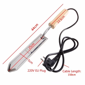 

HOT EU Plug Electric Honey Knife Bee Beekeeping Equipment Cutting Knife Heating Handle Wooden Tools Stainless Steel Scraper