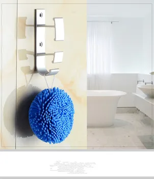 

1PC Kitchen Bathroom Space Aluminum Creative Multifunction Basin Hook Coat Hat Clothes Robe Holder Rack NG 005