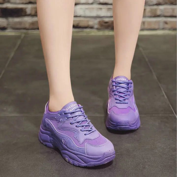 2018-Brand-High-Quality-Sneakers-Shoes-Women-s-Fashion-Casual-Thick-Soled-Mesh-Female-Lace-Up