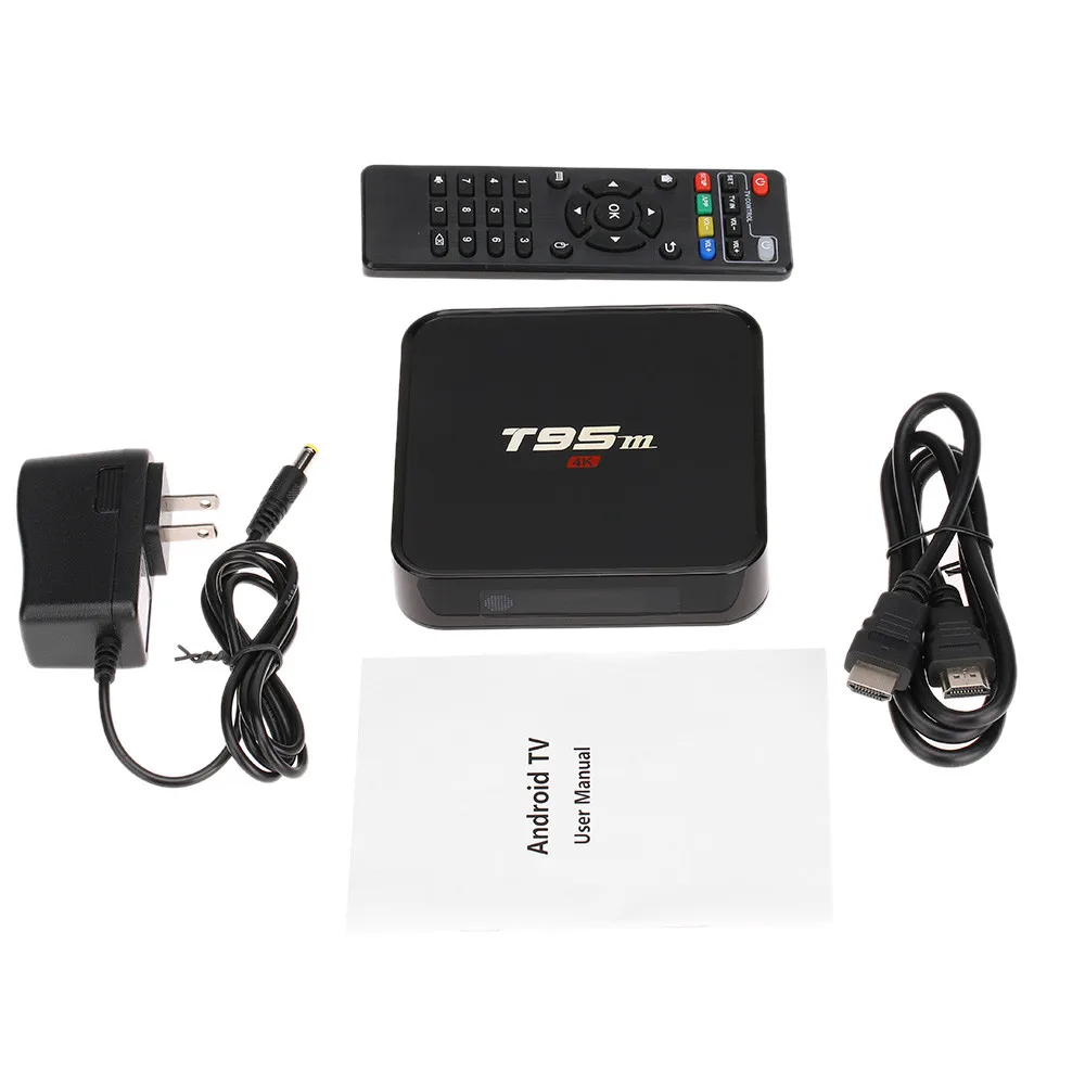 

Smart Tv Android TV Box 5.1 T95m Amlogic S905X 1G / 8G EMMC 4K Kodi 16.0 Loaded Add-ons LED Display WiFi 1080i/p Set Top Box