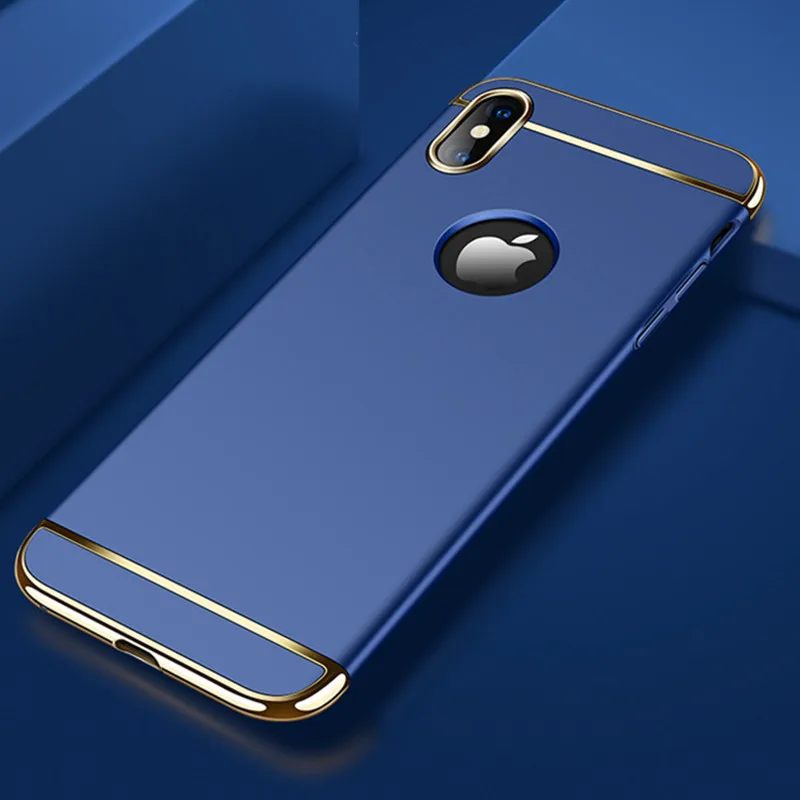 3 в 1 покрытие ПК телефона Чехлы для Iphone 6 Plus 6s плюс 7 plus 8 X чехол матовый