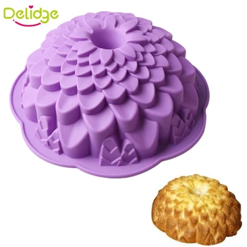 

Delidge 1pc Large Daisy Silicone Cake Mold 3D Chocolate Fondant Cake Baking Mold DIY Creative Wedding Baking Pastry Tools
