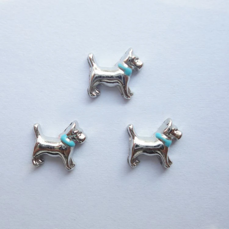 

20pcs/lot dog charms floating living memory locket charms