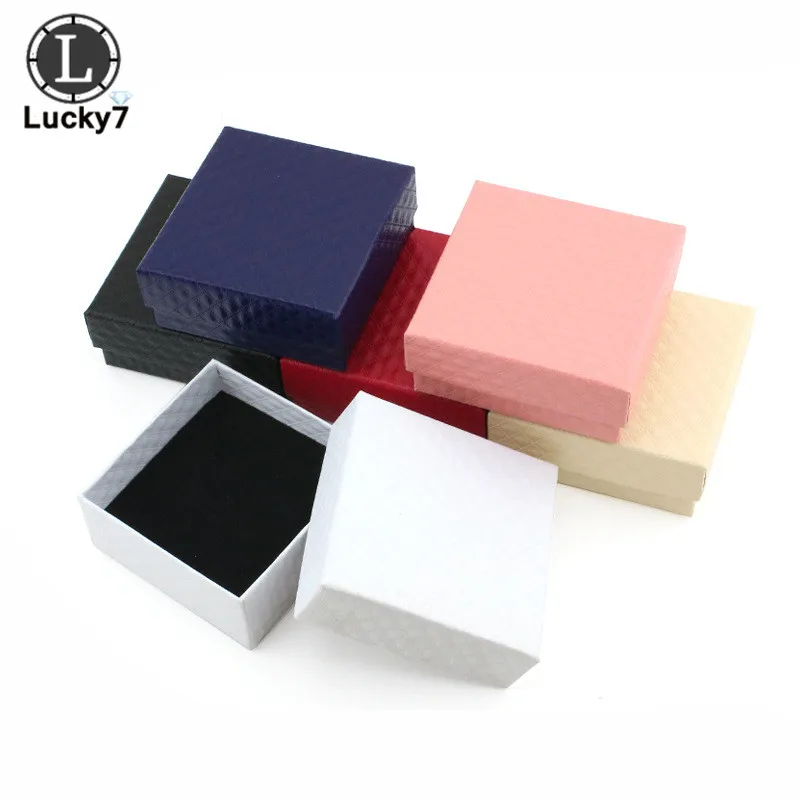 

Wholesales 50pcs/lot Jewelry Box Ring Earring Pendant Display Storage Organizer Box Case Gift Box Package For Pendant Display