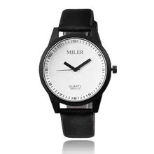 Miler Brand Men Watch Female Wristwatch Leather Hot Sale Clock Brife Stylish Watches relogio masculino saat montre homme relojes