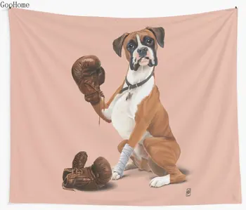 

The Boxer Dog Wall Tapestry Beach Towel Polyester Blanket Yoga Shawl Mat