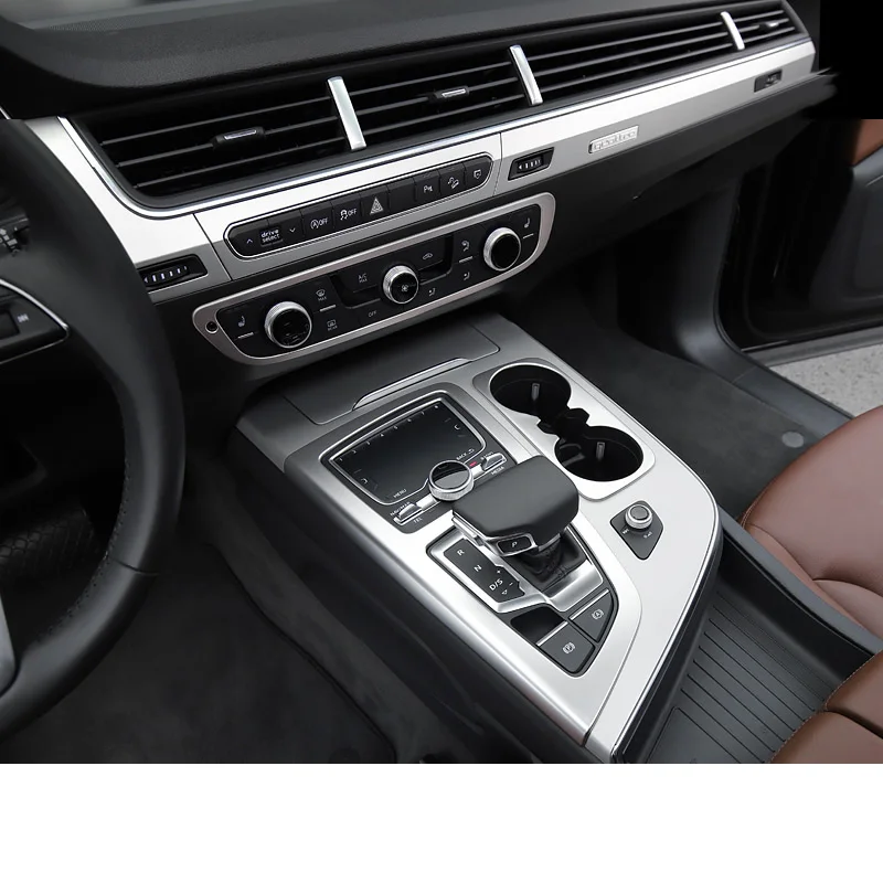 Lsrtw2017 Abs Нержавеющая сталь привод центрального автомобильного Cntrol Шестерни чашки Панель приборной панели вен Планки для Audi Q7