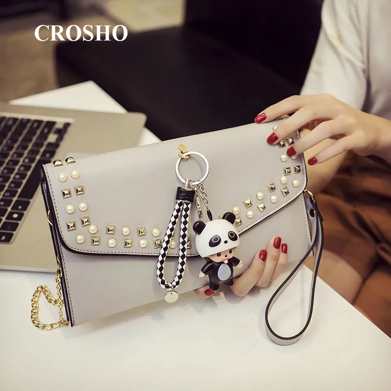 

CROSHO One shoulder Crossbody Bag Hand Grip Small Bags Hand Hold Bag Envelope Female Bags