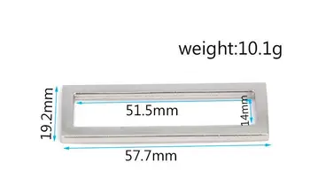 

51.5x19.2mm Nickle, Silver H Ring for Bag parts Bag hardware accessories, Shoes, Buckle belt parts DIY accessories