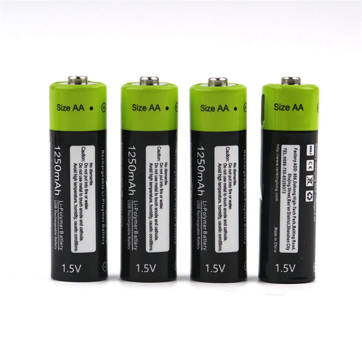 ZNTER 1,5 V AA Аккумуляторная батарея 1250mAh литий-полимерная аккумуляторная батарея микро usb зарядка 1,5 v батареи