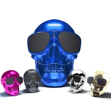 Mini Cool Skull Head Shape Wireless Bluetooth Speaker Subwoofer Halloween Gift