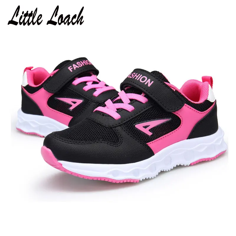 

Spring Kids Casual Shoes Boys Girls Mesh Sports Sneakers Black Rose Purple Size 28-38 Summer Children Running Tennis Trainers