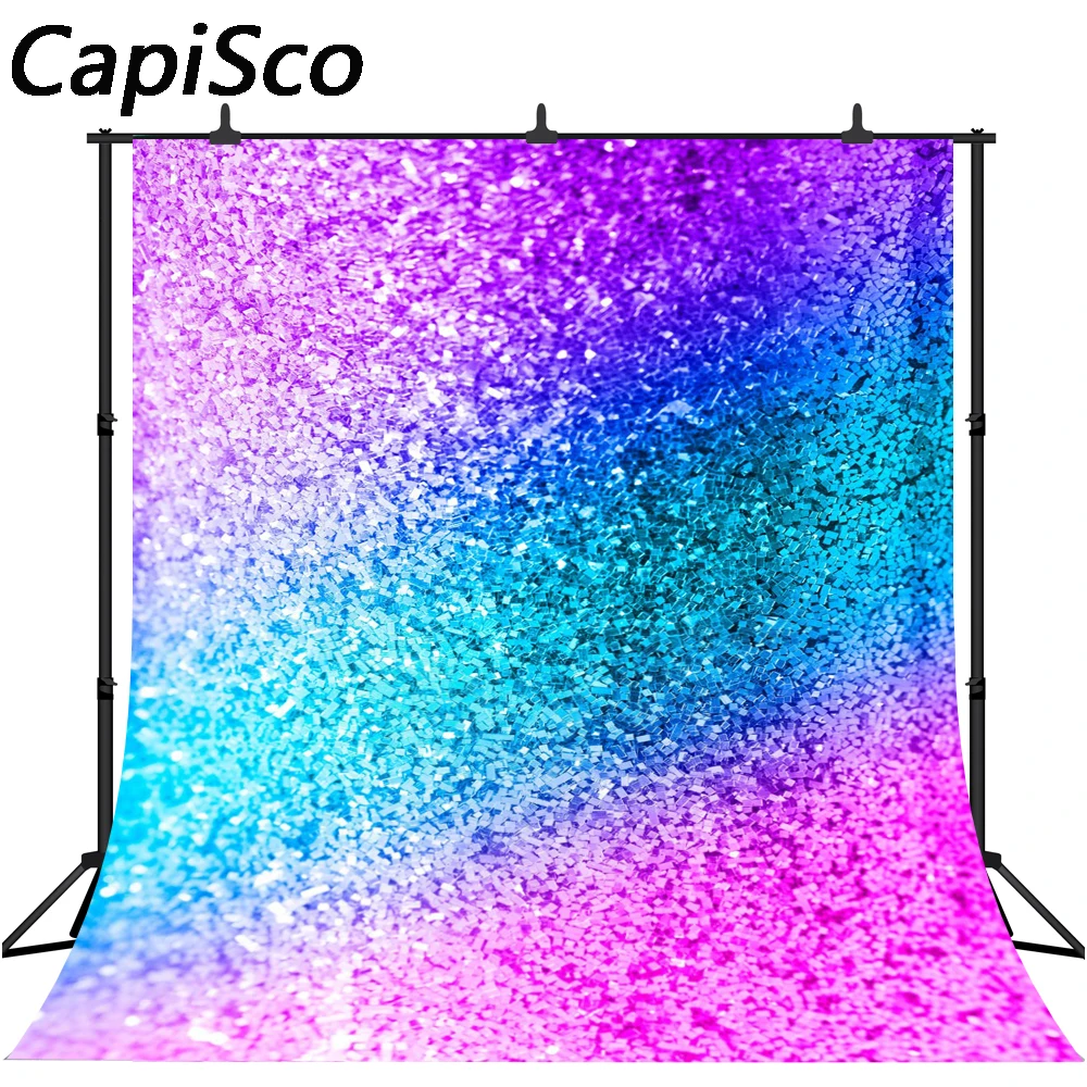 

Capisco Glitter Shiny Colorful block Light Bokeh Party Baby Newborn Portrait Photo Background Photography Backdrops Photo Studio