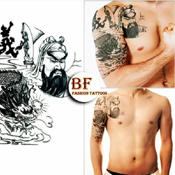

3pcs big Chinese broadsword men design Temporary tattoo sticker Waterproof body paint tatoo art drawings cool men free shipping