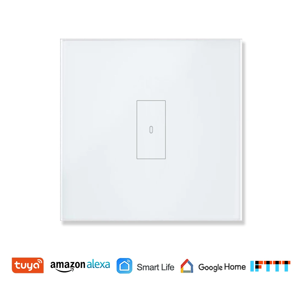 Smart Home WiFi Light Switch 2500W Touch Switch, Tuya Smart Life App Remote Control, Voice Control by Google Home, Alexa Echo - Цвет: EU Type 86mmX86mm