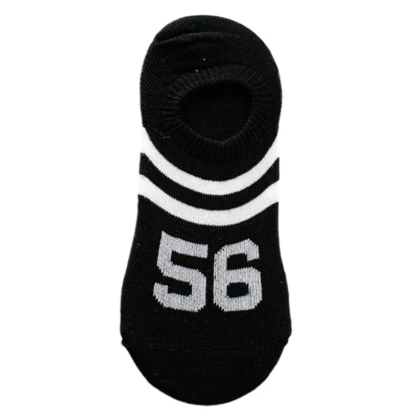 1Pair Sock Women Summer Casual Daily Comfortable Stripe Brief Cotton Sock Slippers Short Ankle Number Socks  #4F03 (4)