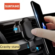 Автомобильный держатель для телефона Suntaiho, крепление на вентиляционное отверстие, автомобильный держатель для samsung s9 s8, для huawei p20, автомобильный держатель для телефона, поддержка смартфона