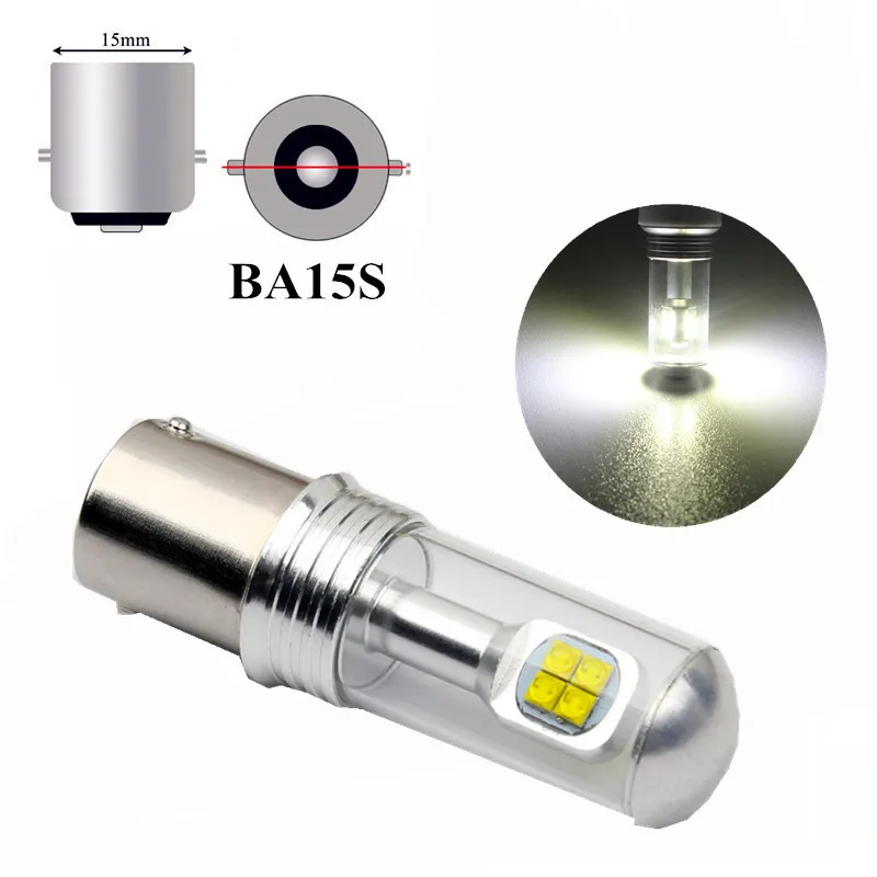 Hoping car 2x1156 BA15S LED Bulb turn signal 40W Back up Lights Fog Tail Brake Lamp 6000k White light source | Автомобили и
