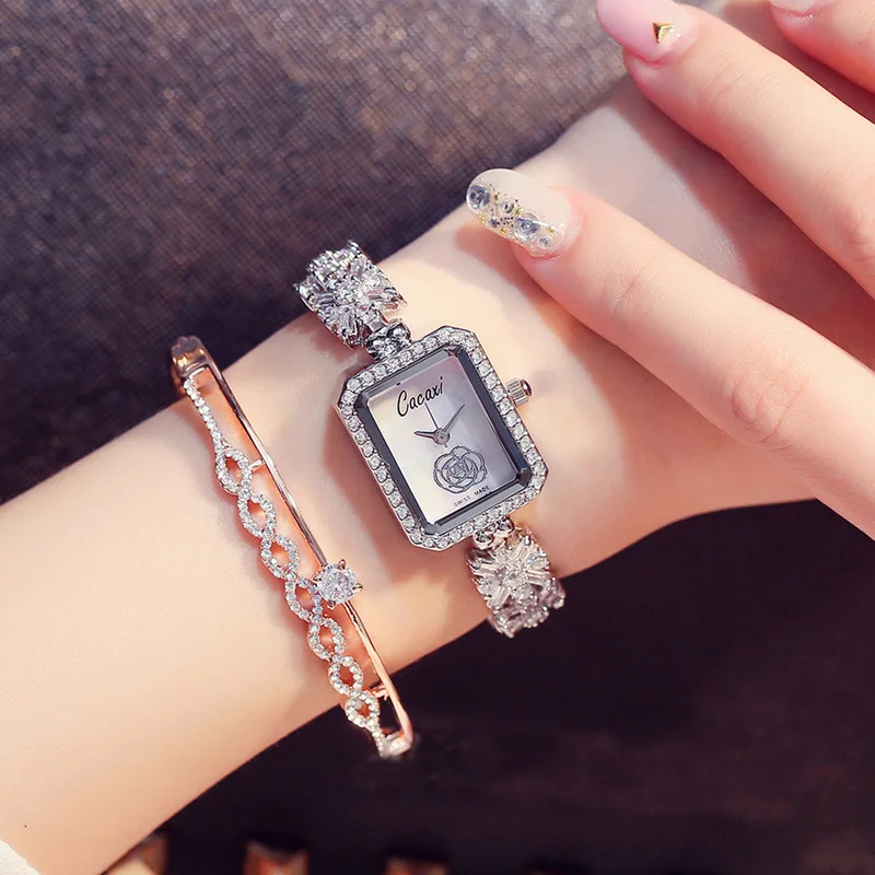 Высококачественные модные водонепроницаемые женские часы, циркониевые стразы, женский браслет, маленький циферблат, женские часы, Mujer Reloje zegarek damski