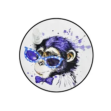 Кошка лиса орангутанг коврики для собак Детские ползающие противоскользящие круглые коврики для гостиной коврик для ванной животные Коврик 60-150 см R592