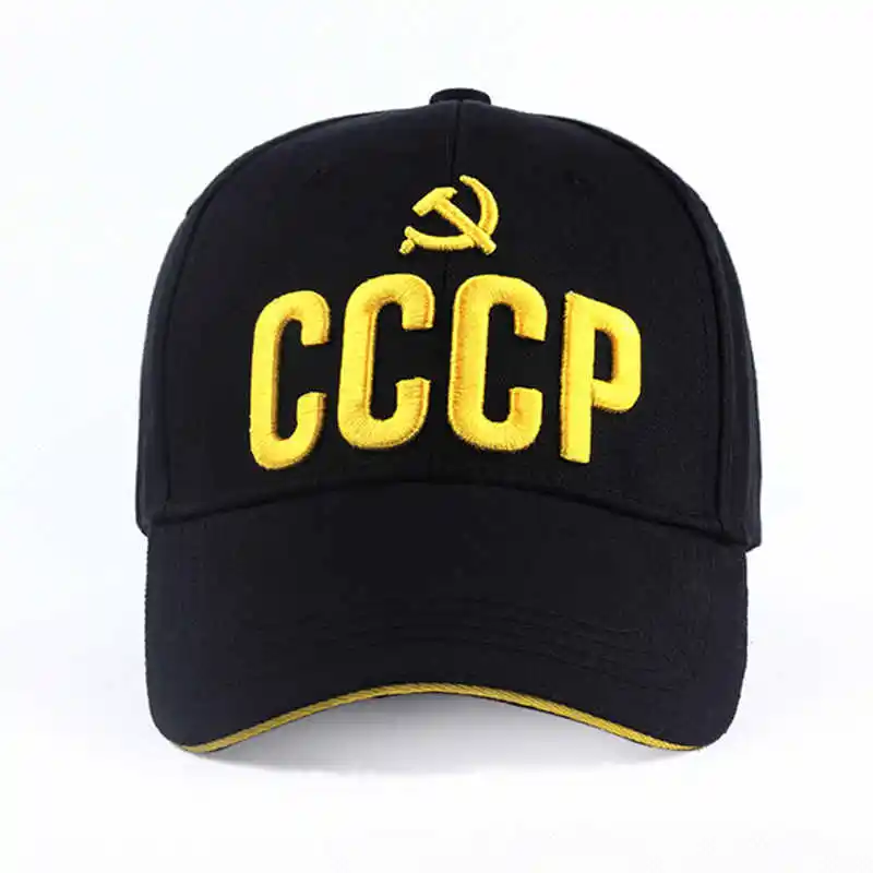 Новинка, CCCP, СССР, Россия, горячие koop Stijl, Бейсболка унисекс, 3D вышивка, borduren Beste kwaliteit, кепка, шапки - Цвет: Черный