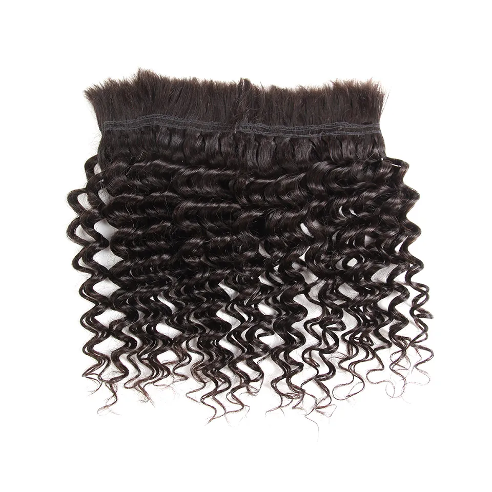 Ребекка бразильских неповреждённых волос глубокая волна массового человеческие волосы для плетения 4 Связки 10 до 30 дюймов натуральный Цвет волос для наращивания