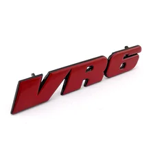 Golf3 decalque mk 3 grille logotipo vermelho vr6 frente do carro grill emblema adesivo para passat