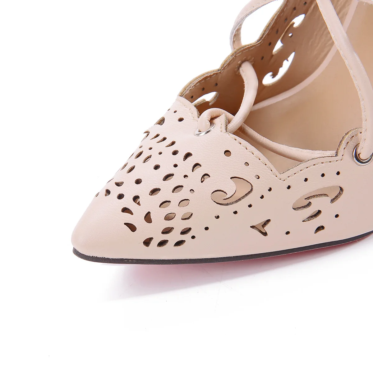 Женская обувь; большие размеры 35-43; Роскошные брендовые модные летние пикантные босоножки из спилка на высоком каблуке с перекрестной шнуровкой и ремешками