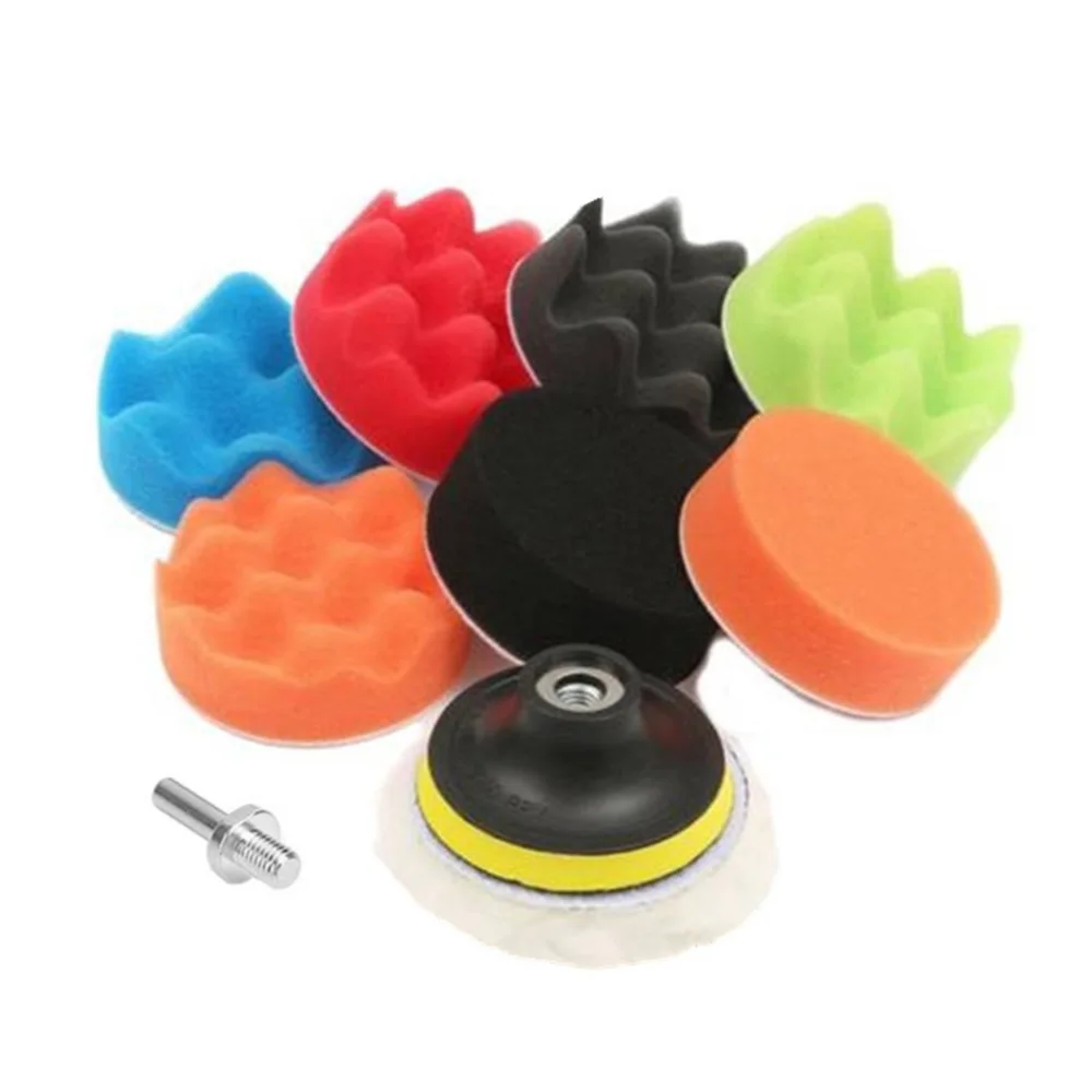10pcs 3" car polishing pad Kit Buffer Pad Set For Car Polish Tool with