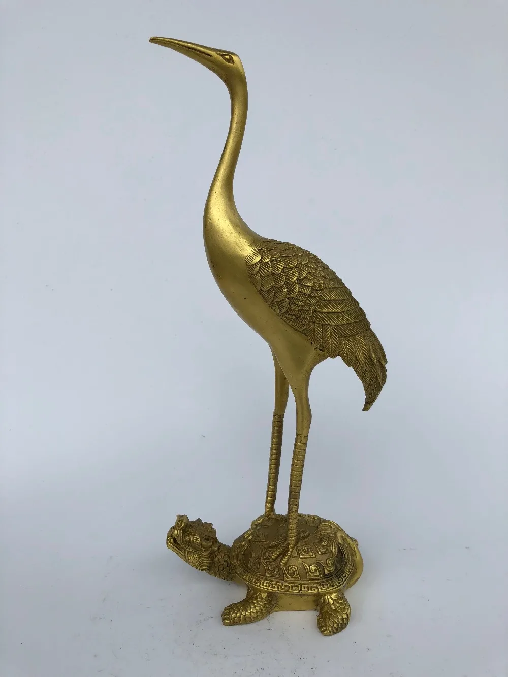 

Pure copper ghost crane bronze turtle turtle crane exclusive decoration home decoration crafts