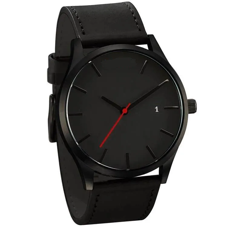 

Reloj 2019 Fashion Large Dial Military Quartz Men Watch Leather Sport Watches Relogio Masculino High Quality Clock Wrist watches